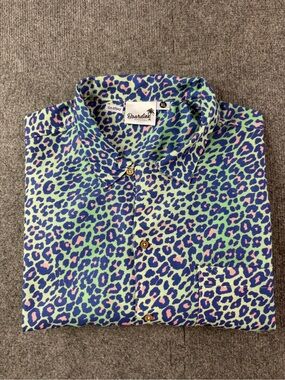 Boardies Apparel Mens 100% Viscose Short Sleeve Beach Button Up Shirt Size XL